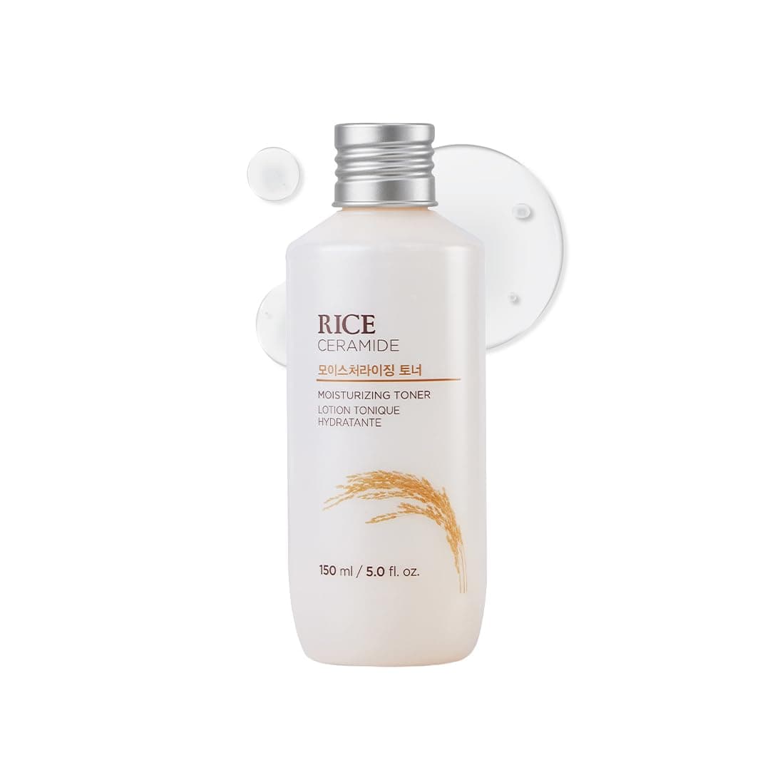 The Face Shop Rice & Ceramide Moisturizing Face Toner Enriched With Rice Extracts To Brighten The Skin | Suits All Skin Types | Hydrating Milky Face Toner For Glowing Skin, Korean Skin Care,150ml