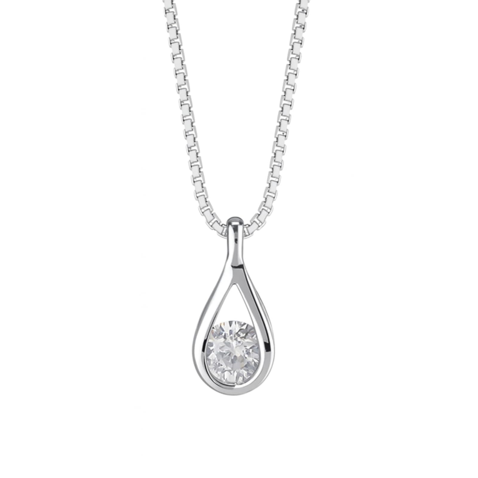 Zarkan 925 Hallmark Silver Drop Pendant With Chain | Pendant Necklace for Women | Gifting Jewelry for Girls & Ladies