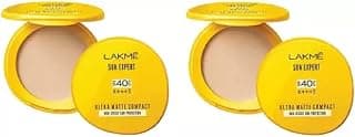 LAKMÉ Lakm? Sun Expert Ultra Matte Compact Spf 40 Uva/Uvb P+++(Pack Of 02) Compact for All Skin Type (Universal Beige Shade, 14 G)