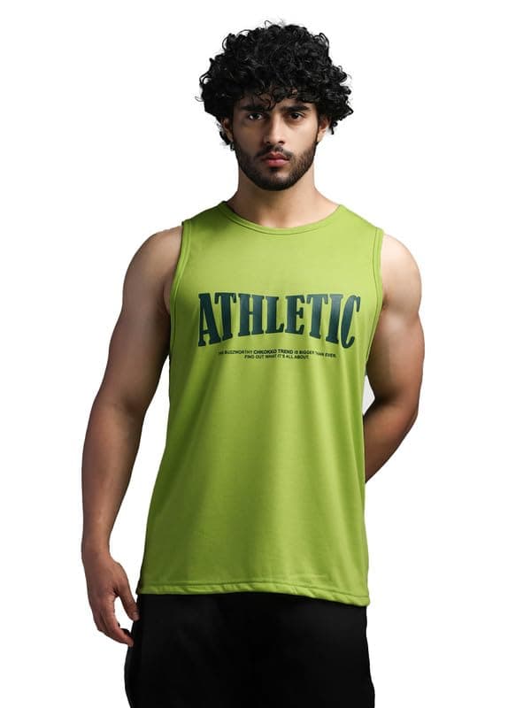 CHKOKKO Sleeveless T Shirts Gym Vest for Men Workout Graphic Printed Premium Cotton Blend Tank Top for Man Running Vest Sando Gym Wear Lightweight Breathable Casual Summer Wear Boys