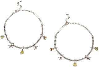 Shaya by Caratlane | 925 Silver| Kolshi Anklets in Oxidised | Gifts for Womens & Girls