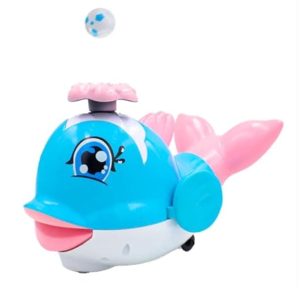 ToyBharat Floating Ball Dolphin – Multicolor Musical Toy with Ball-Blowing Action, Safe & Non-Toxic – Made in India, Perfect for Kids 1-6 Years, Indoor & Outdoor Play