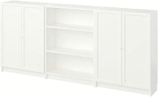 MARIAS KOMMERCE Billy/OXBERG Bookcase Combination with Doors, White, 240x30x106 cm (94 1/2x11 3/4x41 3/4 ")