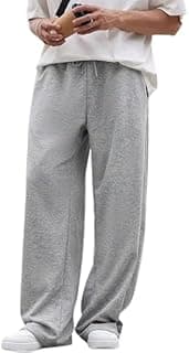 You Forever Men’s Relaxed Fit Track Straight Fits – High Waist Pants with Pockets for Sporty & Casual Look