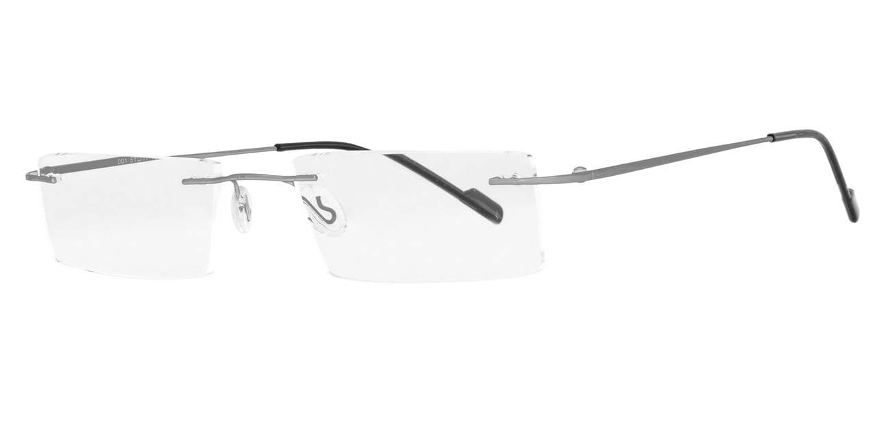 Visions India Unisex Rectangle Gray Rimless Power Reading Glasses (+2.50, C03, 001)