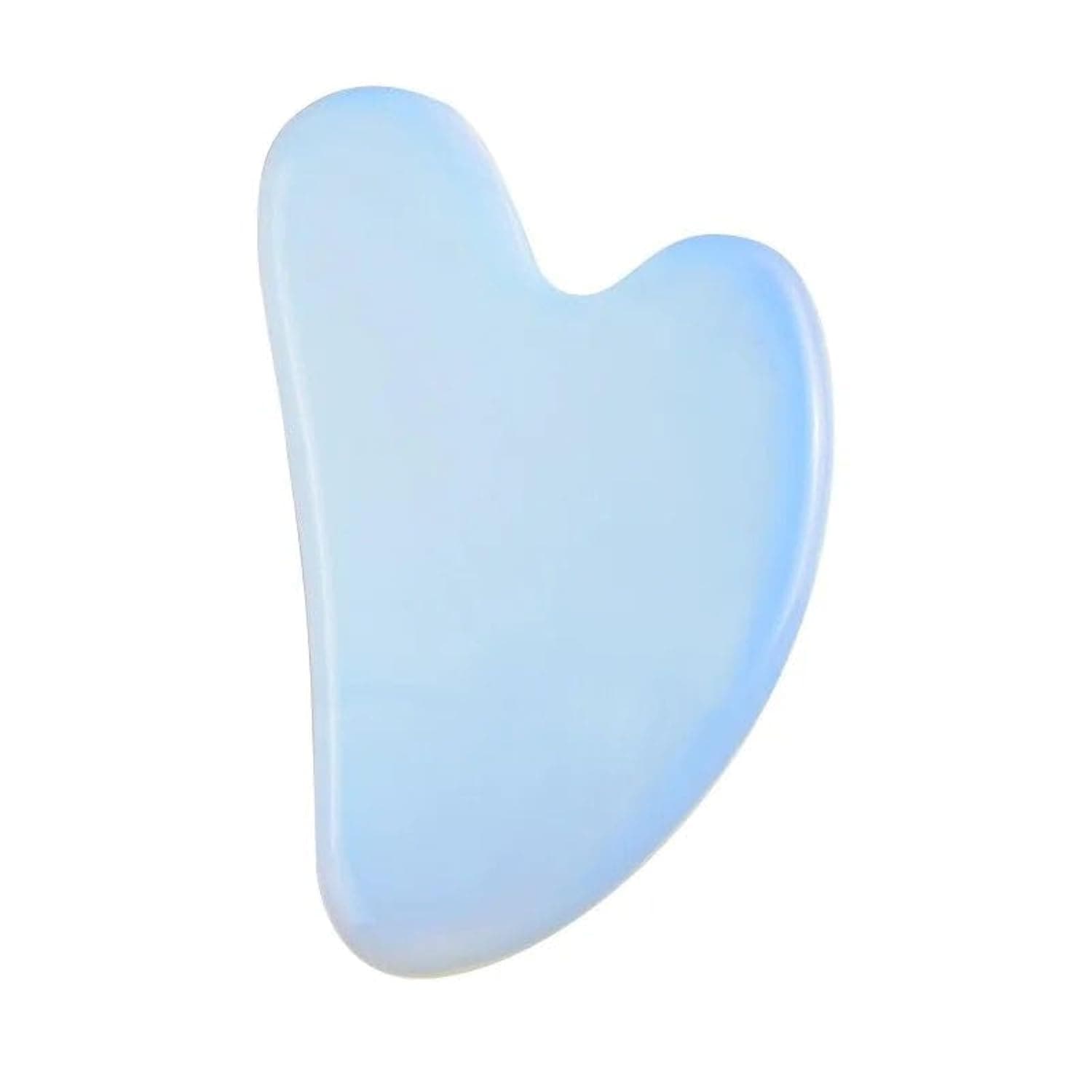 Livronic® Gua Sha Facial Tools, Natural Obsidian Guasha Tool for Face,Double Chin & Jawline, Gua Sha Stone Self-Skin Care Face Stone Gua Sha tools for Women Guasha Stone (White)