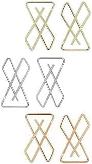 Generic Saree pin Waist pleats Pallu cut Sarees clip Brooch holding Heavy saree saree x pin Safety pin for Women set of 6