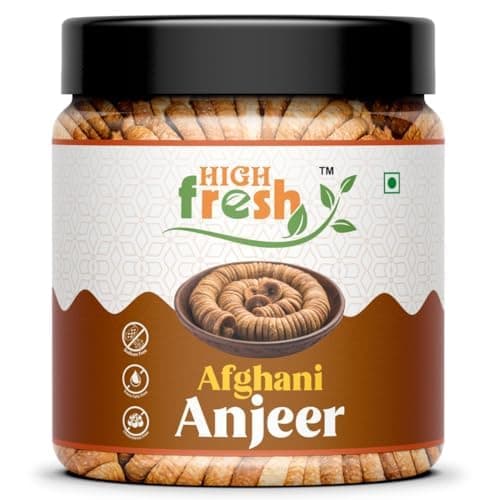HighFresh Premium Dried Afghani Anjeer 500gm, Dried Figs| Rich Source of Fiber, Calcium & Iron| Low in Calories & Fat-Free|High in Minerals & Vitamins| Nutritious & Delicious Snacks|Premium Dried Figs