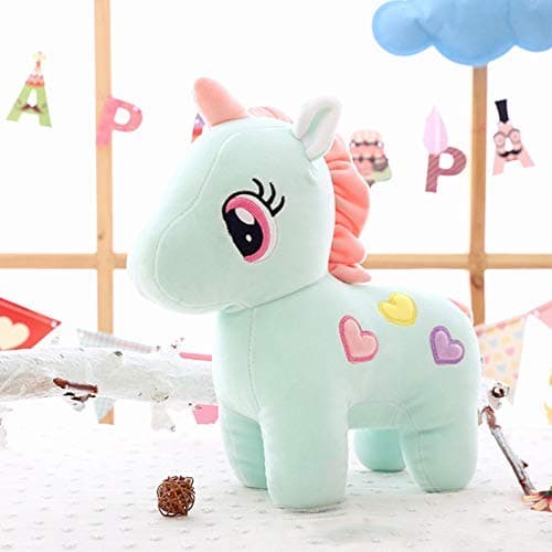 HUG 'n' FEEL SOFT TOYS Long Soft Lovable hugable Cute Giant Life Size Teddy Bear. (New Soft Toys, Blue Unicorn 25cm)