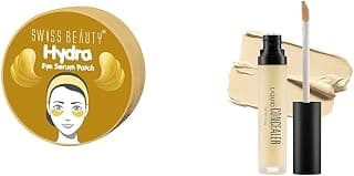 SWISS BEAUTY Hydra Anti Wrinkle Eye Serum Patch & Swiss Beauty Liquid Light Weight Concealer With Full Coverage