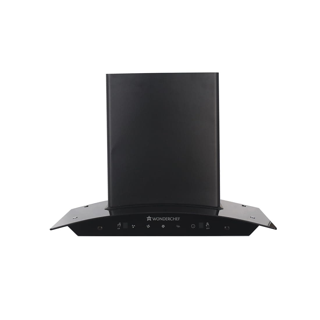 Wonderchef Power Curve Wall-Mount Chimney|Auto Clean Function|1200M3/H |Suction Capacity|Baffle filter |3 Speed Suction|Gesture and Touch Control|Oil Collector|Low Noise|LED Lamp|60cm|Black