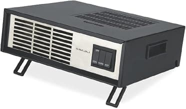 Bajaj Blow Warm Fan Room Heater |2 Heat Settings: 1000 W/2000 W|Automatic thermal safety cut-out|2 - Year Product Warranty| Ideal Room Heater For Winter| (Black)