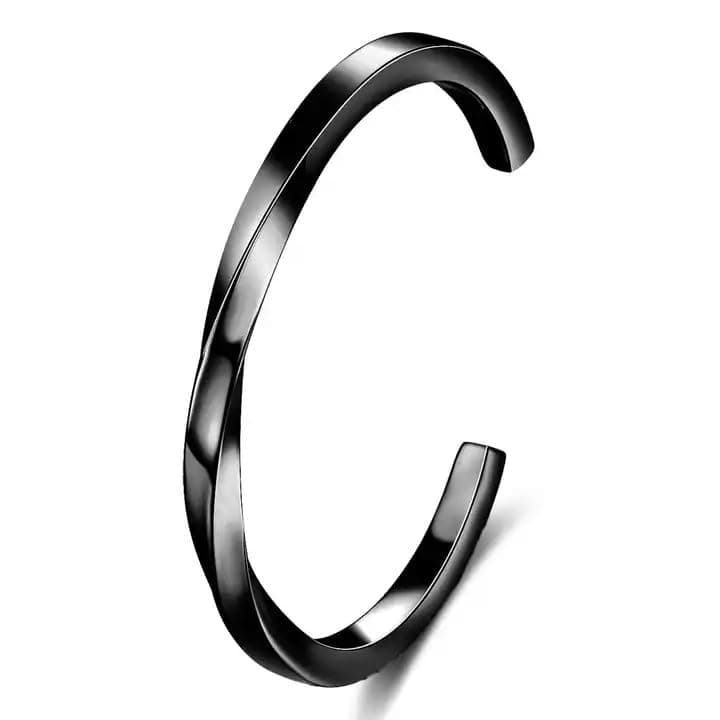 MIAMI Black Bracelet for Man girls women Boys brother boyfriend gents Fashion Black Bracelets for Boys Stainless Steel stylish golden hand cuff Kada for men Cuff accessories mens Bracelets adjustable M457