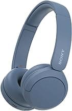 Sony WH-CH520 Wireless Bluetooth Headphones On Ear with Mic, Up to 50Hrs Battery, Quick Charge, DSEE Upscale, Multipoint Connectivity, Voice Assistant, Customized EQ-Blue Model : YY2958