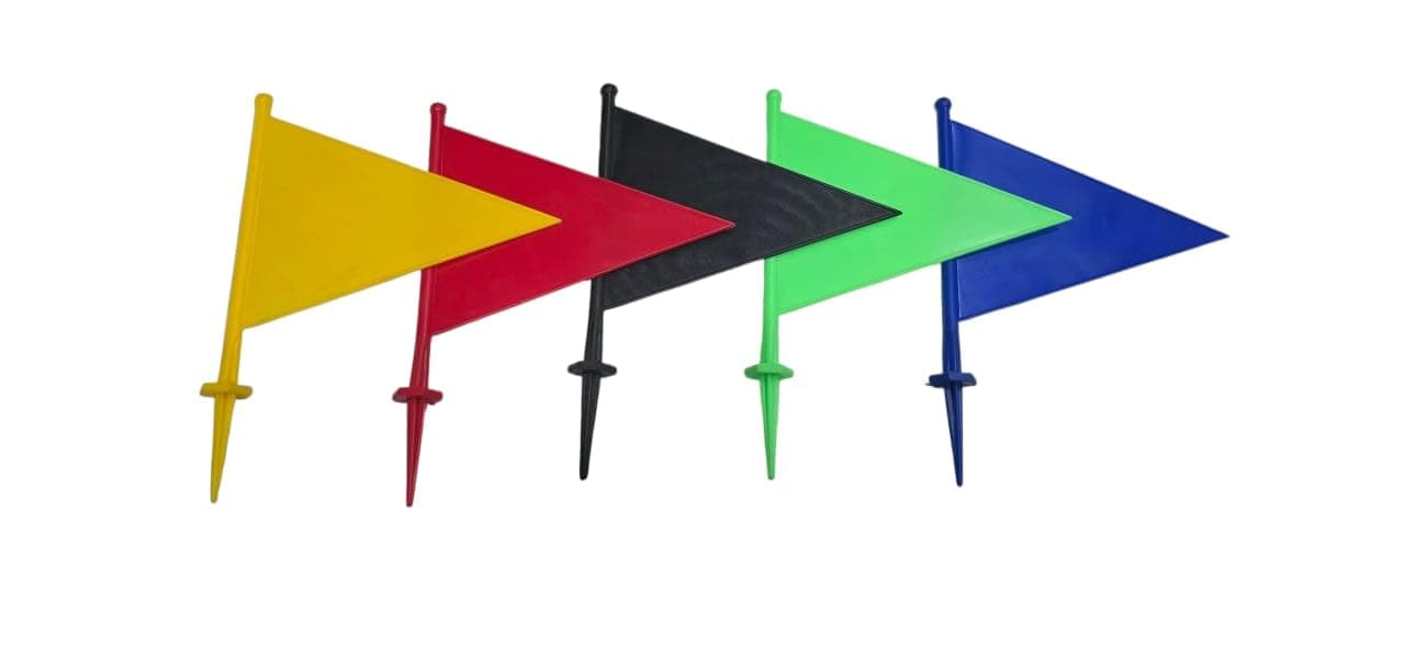 Protoner Boundary Marker Flags Set, Triangular Shape (Pack of 5)