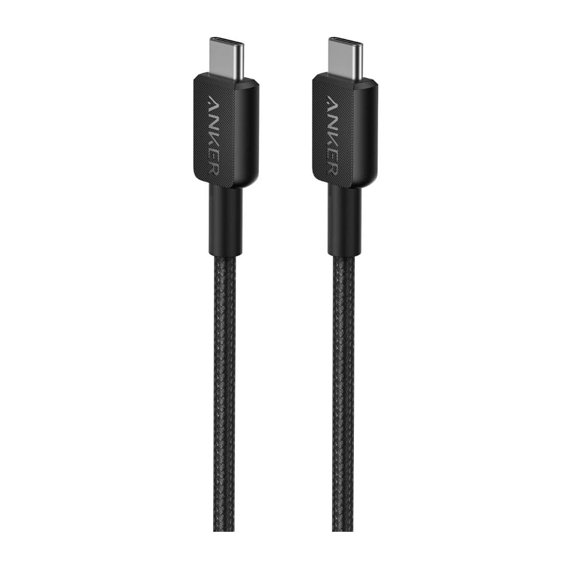 Anker Type C to Type C Braided 6ft Black PD Cable, Super Fast Charging (50% Charge in 30 mins), Data Sync Compatibility & Power Delivery (PD) for iPhone 15, Samsung, OnePlus & others