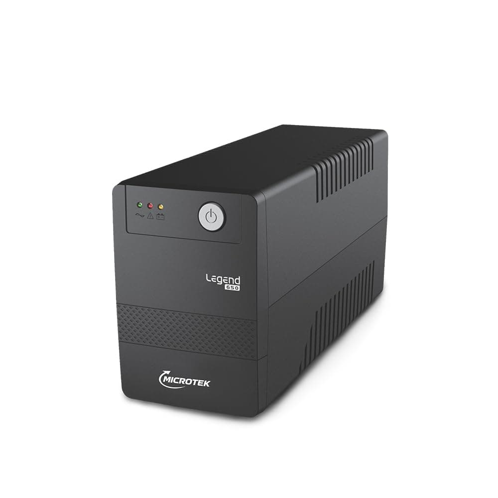 Microtek Legend 650 Line Interactive UPS 650VA/360W, Micro Processor Based UPS System, an Ideal Power Backup & Protection for Desktop PC & Home Office with 2 Years on Electronics and 1 year on Battery