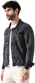 Comfits Regular Fit Denim Jacket for Men, Grey, Casual Style
