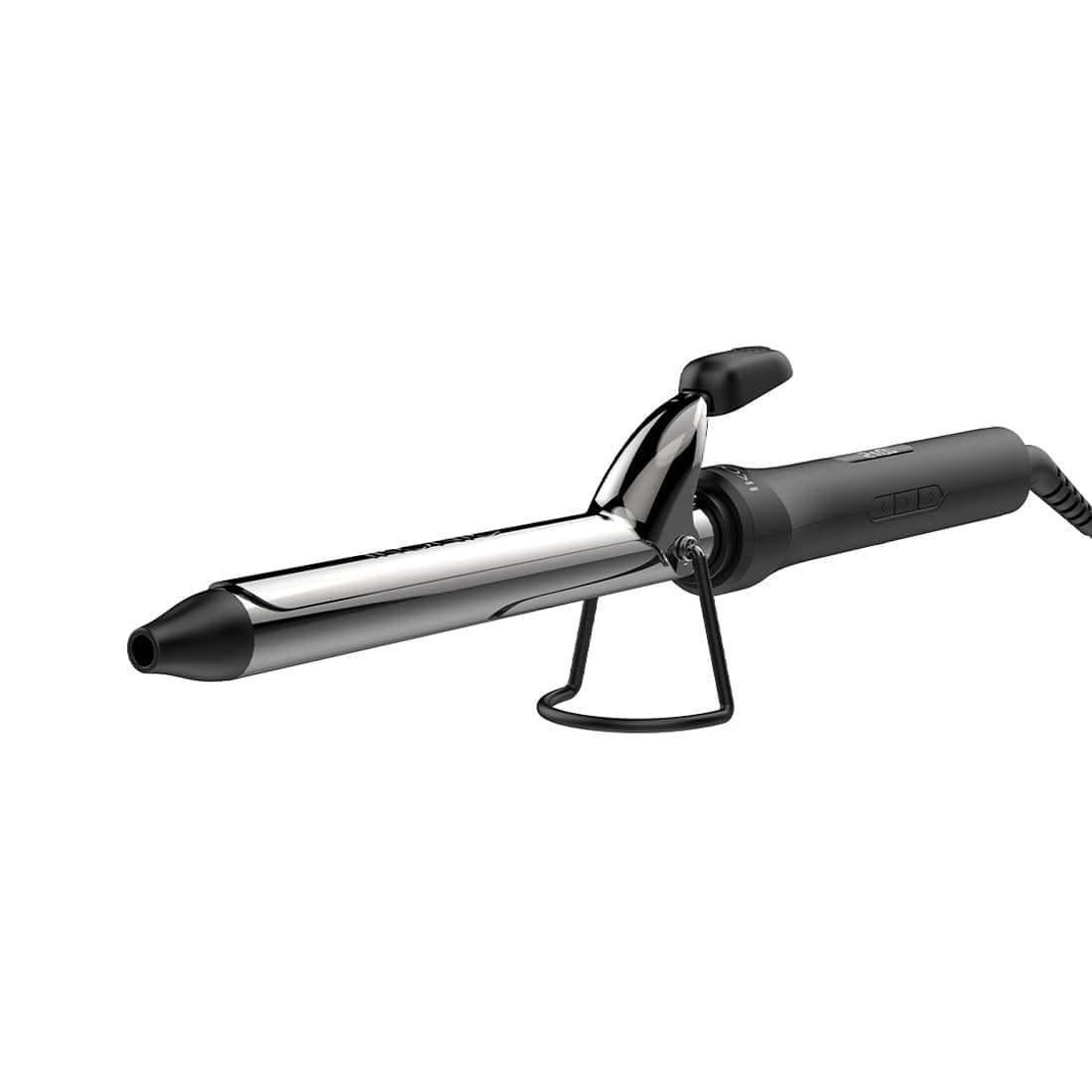 IKONIC CURLING TONG- 22MM 8inch Ceramic Barrel Hair Curler Machine (BLACK & GOLDEN) with Safety Clip, Comfortable Rubber Grip for Salon like Hair Curls, Professional Hair Styling Tool