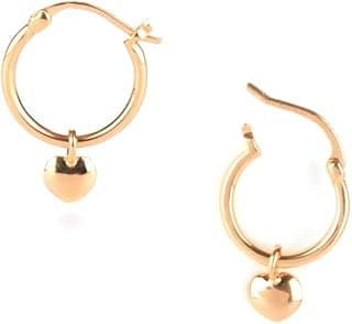 Shaya by CaratLane 925 Silver 12mm Little Smitten Hoop Earrings in Gold Plated Gifts for Womens & Girls