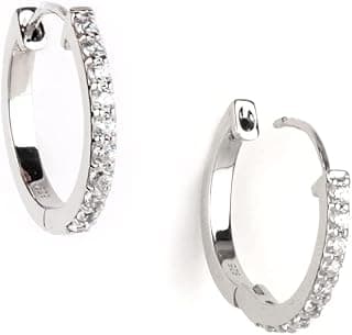 Shaya by Caratlane | 925 Silver|16 mm Pink Wednesday Medium Hoop Earrings | Gifts for Womens & Girls