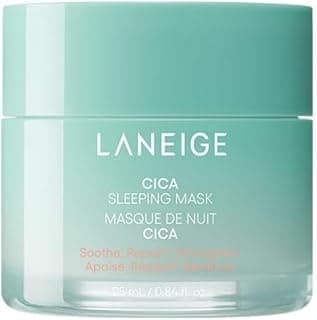 LANEIGE Cica Sleeping Mask for Face(AD) | Soothing & Calming Night Cream for Dry Sensitive Skin | Lightweight | Hydrating Overnight Treatment | Strenthen's Skin Barrier | Korean Skincare | 25ml