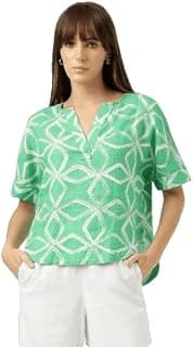 Marks & Spencer Women Linen Regular Fit Blouse