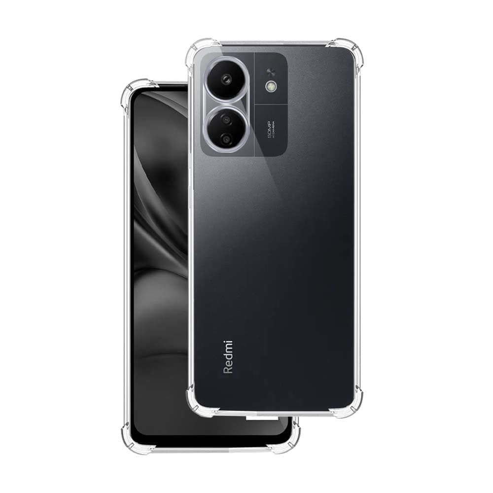 7SEVEN® Back Cover for Mi Redmi 13C 4G Transparent Mobile Back Case Shock Proof Design Camera Edges Protection Crystal Clear Phone Case Silicon Soft TPU and Flexible Bumper Phone Cover