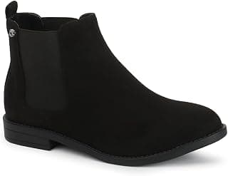 Carlton London Women Comfortable fashionable low Heel Ankle Height Boots for Daily use, Office use, Casual use