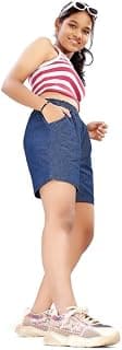 UNOseven Denim Fashion Shorts for Girls with Side Pockets - Available from 7 Years to 15 Years