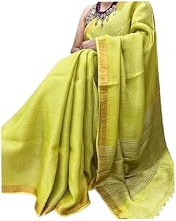 STB-SILK TEXTILES BHAGALPUR Women's Bhagalpuri Pure Kota Doria Silk Saree With Small Zari Boder With Banswara Silk Pallu.