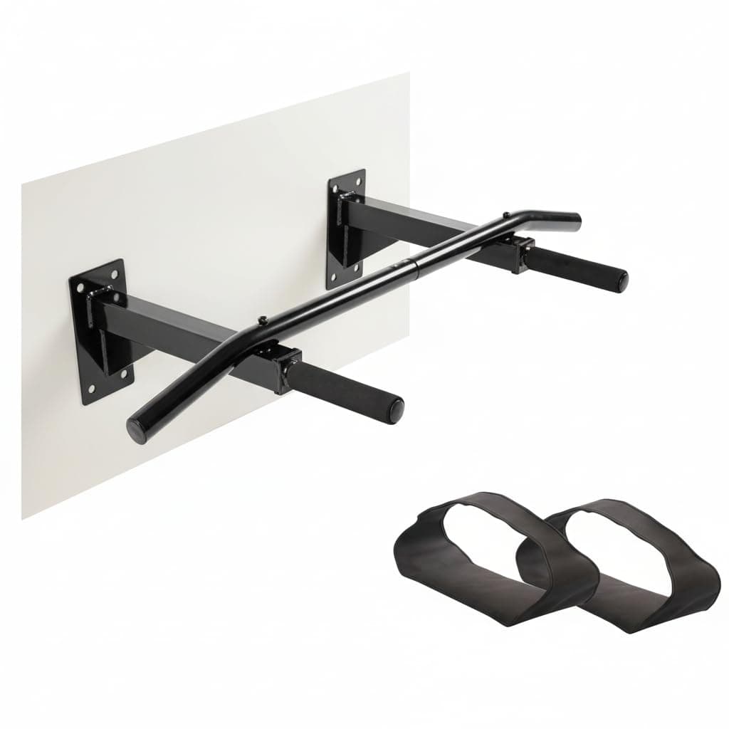 Protoner Wall Mounting Pull Up Chin up Bar with Ab Straps Fitness Accessory for Home Gym