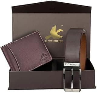 HORNBULL Wallet for Men | Brown Wallet and Belt Gift Hamper for Men | Leather Wallets for Men | Men’s Combo Gift Set