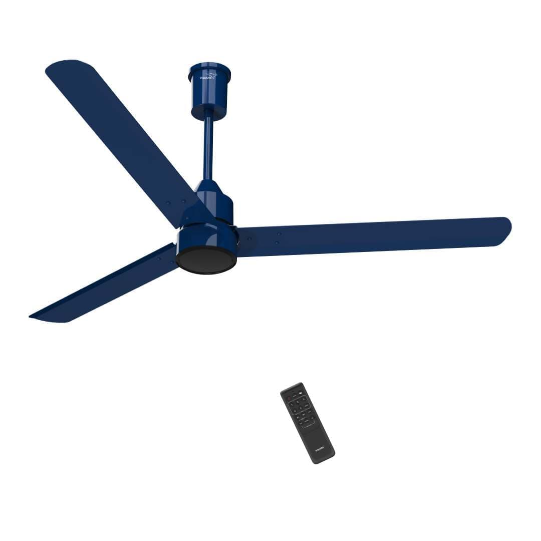 V-Guard Zenair BLDC 1200mm Ceiling Fan|Remote Control|Admiral Blue | BEE 5-Star Energy Saving | High-Speed BLDC Motor 370 RPM| Remote Control with 6 Speeds, Wind & Reverse Modes |2-Year Warranty