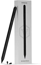Virtutron Universal Stylus Pen with Type-C Charging | Rechargeable Touch Pen | Non-Bluetooth High Precision Digital Pencil for iPhone, iPad, Samsung, Android Tablets & Touchscreen Devices (Black)