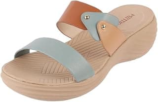 Metro Women Chic Cushioned Metal Detail Comfort Slides