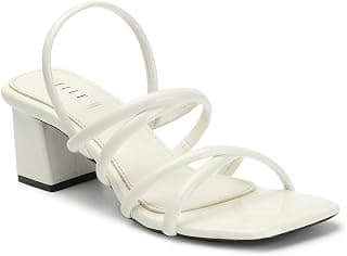 ELLE Women's Strappy Block Heel Slingback Fashion Sandals