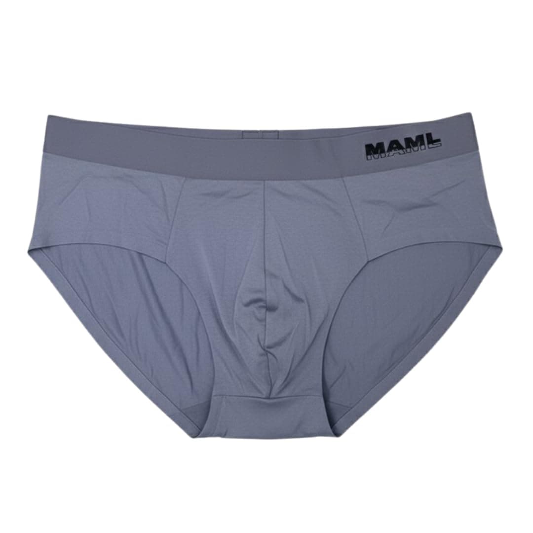 MAML Seamless Cotton Men's Briefs, Soft Stretch Combed Cotton, All-Day Cool, Fresh & Anti-Bacterial Protection, Microfiber Waistband