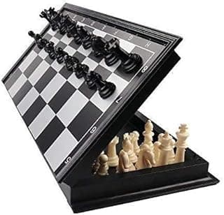 ToyTastic Magnetic Educational Chess Board Set with Folding Chess Board 2 Plyaers Travel Toys for Kids and Adults (10 Inch)