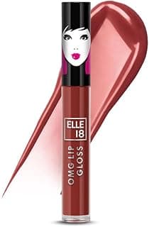 Elle 18 OMG Lip Gloss, Glossy Finish, Brownie Babe, Non-sticky Formula, Light-weight, Moisturising, Infused with Rapeseed and Jojoba Oil, Full Coverage| 2.5ml