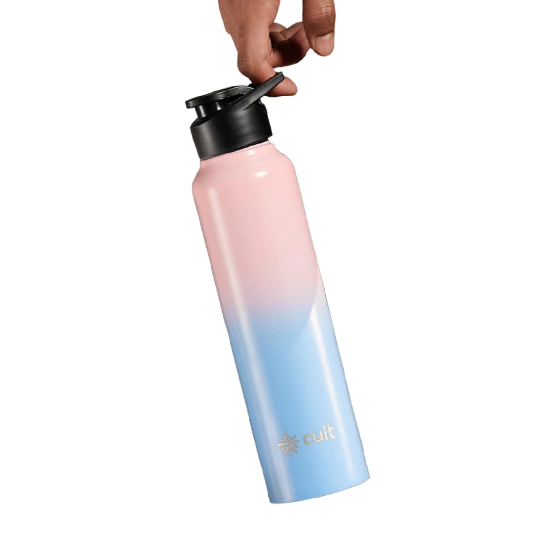 CULT Stainless Steel Water Bottle 1 Litre with Sports Cap – Durable, Leakproof, Rust-Resistant, Easy to Clean, Lightweight & Portable – Ideal for Gym, Office, Travel & Outdoor Pink