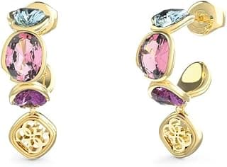 GUESS Mamounia Yellow Gold Women's Drop Earrings - Premium Stainless Steel, High Tarnish Resistant Designs - UBE05571YGMC