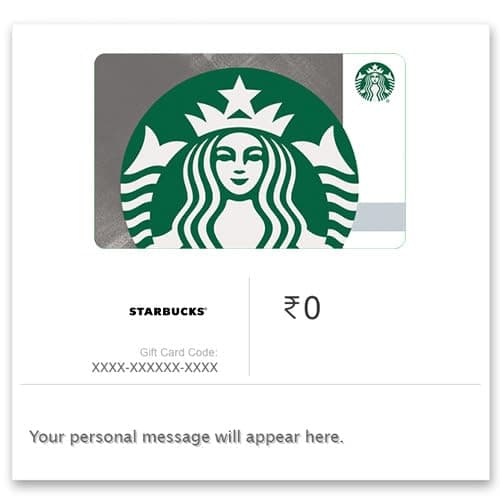 Starbucks | Flat 5% | E-Gift Card | Instant Delivery |Valid for in-store purchases