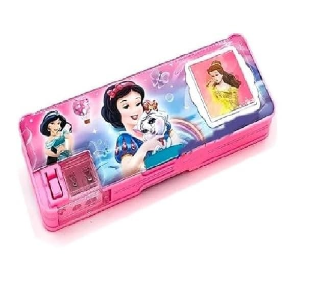 ECLET Calculator Geometry Box with Dual Sharpener Stationery Pencil Box for Girls Best for Birthday Gift for Kids Random Design end Art Plastic Pencil Box - LK