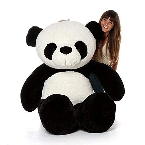 LOVEY DOVEY Soft Toys Long Soft Lovable Huggable Cute Giant Life Size Teddy Bear Washable 100% Child Safe Best for Birthday Gift Valentine Gift for Girlfriend 5 FEET Panda