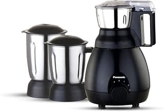 Panasonic Mixer Grinder For Kitchen MX-GN5003 TRIMAX Series Powerful 750W |3 Jars Stainless Steel Multipurpose Chutney-Mill-& Blender Jars| Warranty 2 Years on Product & 5 Years on Motor (Black) | 750W Powerful Motor, 3 Stainless Steel Jars, Chutney Mill & Blender Jars, 2 Year Product Warranty, 5 Year Motor Warranty