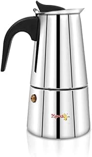 Pigeon XPRESSO Premium Stainless Steel Coffee Percolator – 6 Cups | Large Capacity Traditional Filter Coffee Maker | Induction & Gas Stove Compatible
