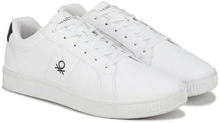 United Colors of Benetton Mens United Colors of Benetton Solid Lace-up Basic Knot Sneakers Sneaker