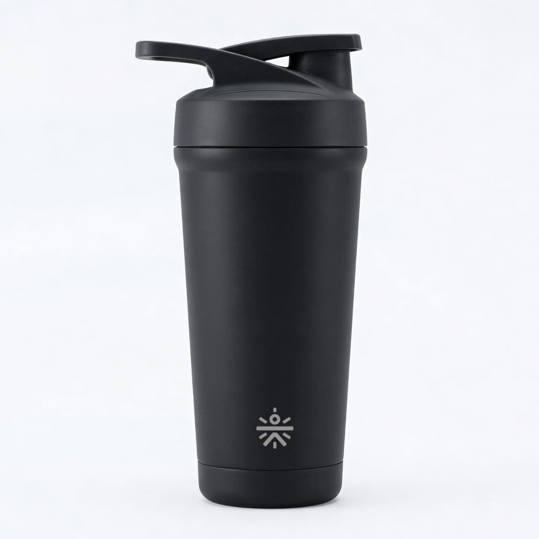 CULT Steel Shaker with Bottom Opener 700ml | Leakproof Shaker for Gym & Protein Shaker Bottle | Stainless Steel Gym Shaker Bottle for Men & Women & Shaker Bottles (Black)