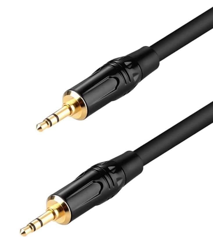 SeCro® Panther Series - 3.5mm Stereo Male to Male Premium Audio Cable with Zinc Alloy Housing Compatible for Mobile, Laptop, Home Theater Devices, Amplifiers etc. (10 Meter)